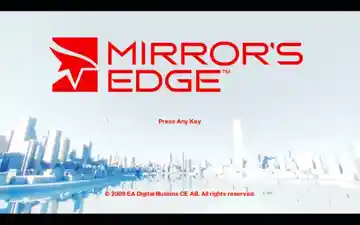 Mirrors Edge (USA) screen shot title